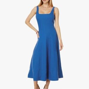 Lilly Pulitzer Calina Linen Midi Dress in Barton Blue